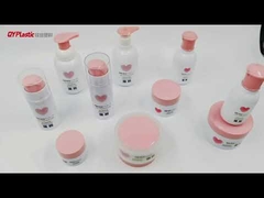 Ensemble d'emballages cosmétiques roses de haute qualité, bouteille en plastique, pot de crème, bouteille sans air